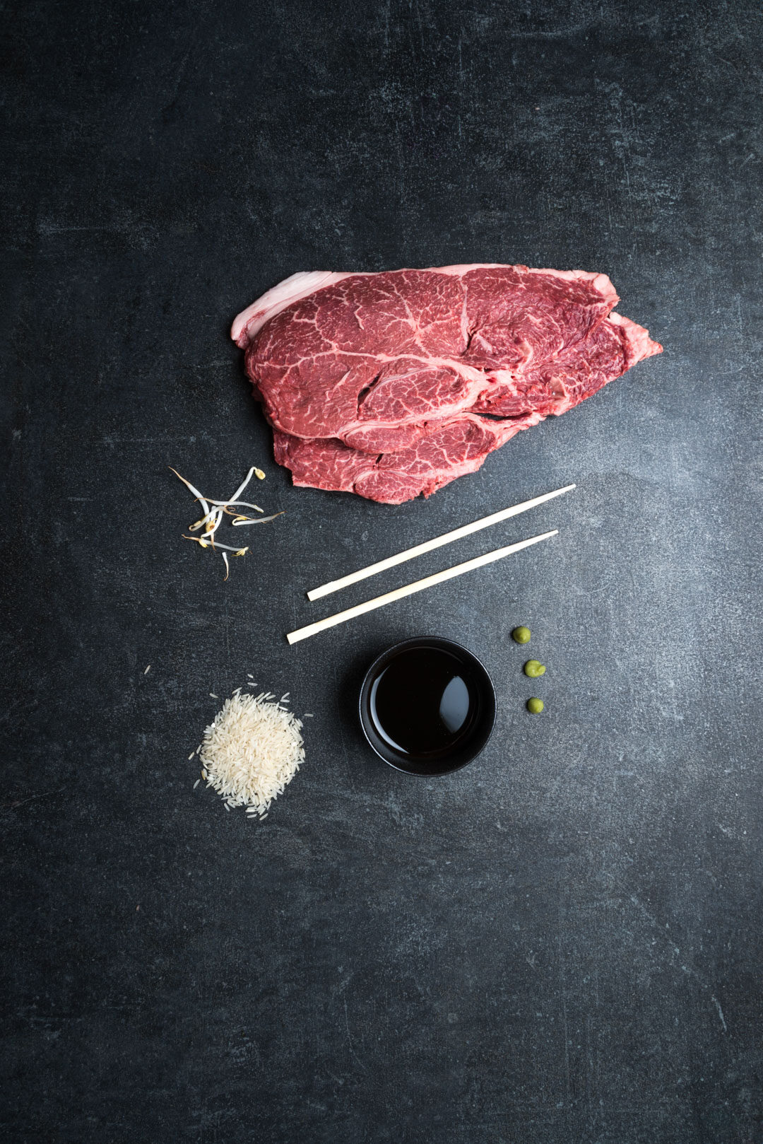 Top sirloin butt (Fettine da ferri) di Wagyu Giapponese